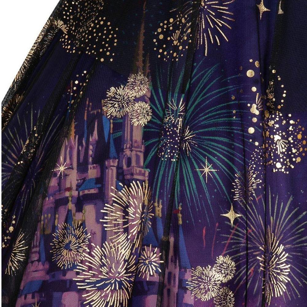 Disney World 50th Anniversary Cinderella Castle Fireworks Dress Earidescent NEW - Picture 4 of 5